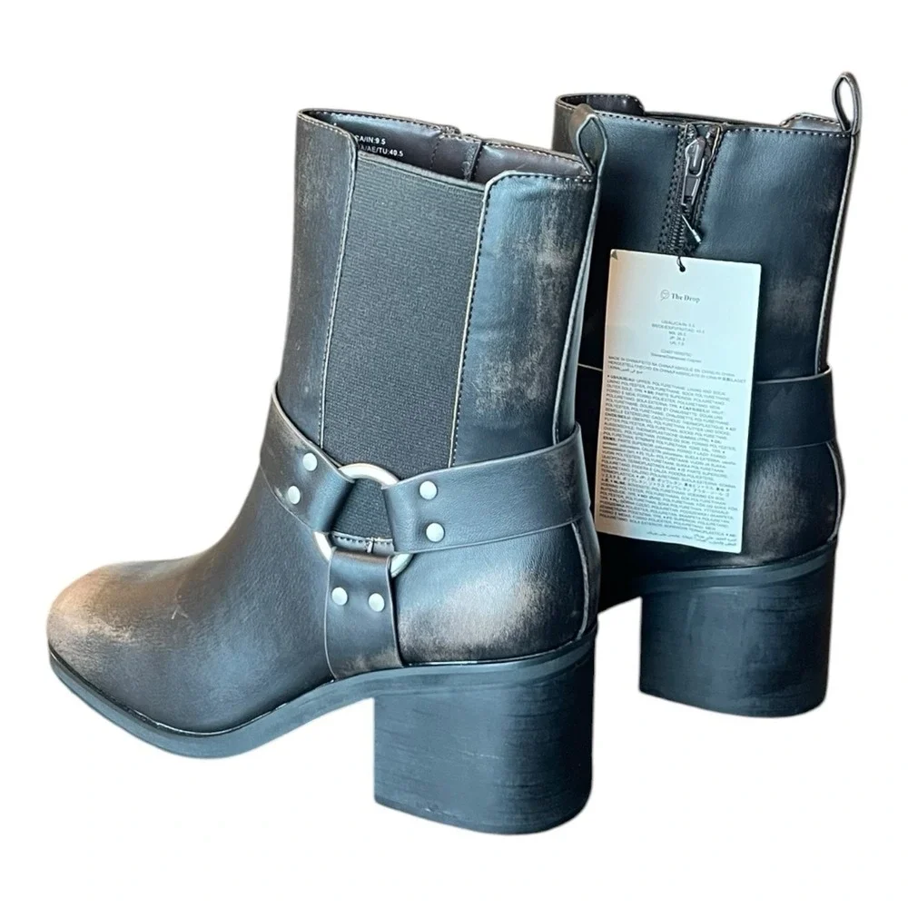The Drop Women's Stevens Chelsea Boot Distressed Cognac Size 9.5